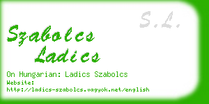 szabolcs ladics business card